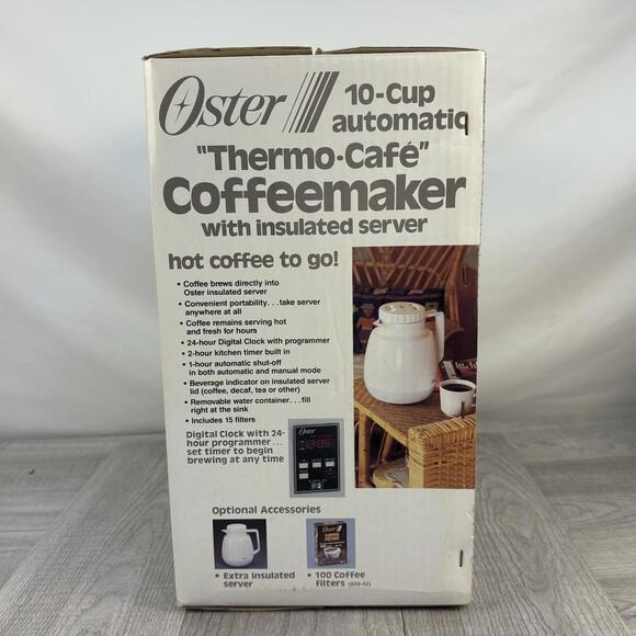 Vintage 1985 Oster Thermo-Café 10-Cup Drip Coffeemaker 666-61 NOS - Picture 4 of 7